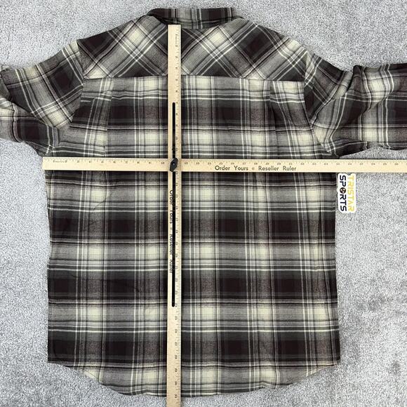 Under Armour UA Expanse Flannel Shirt Mens XL Brown Plaid Button Down 1386999 - Picture 7 of 9